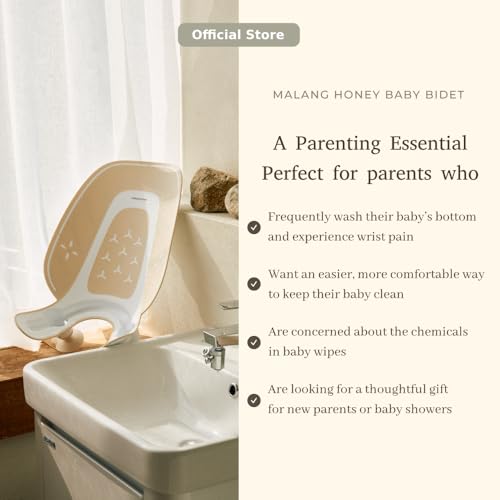 Image of [Malang Honey] Non-Slip Baby Bidet Support Seat with Suction Cups (Ideal for Baby Rinsing and Hygiene)
