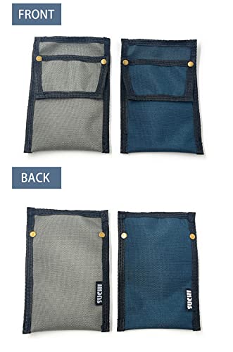 Pocket Protector- Pen Holder Pouch Organizer For Shirts, Lab Coats, Pants - Multi-Purpose - Holds Pens, Pencils, Tools And Notes For School, Office, Hospital Supplies 2 Pack (Gray And Blue) #TOP3
