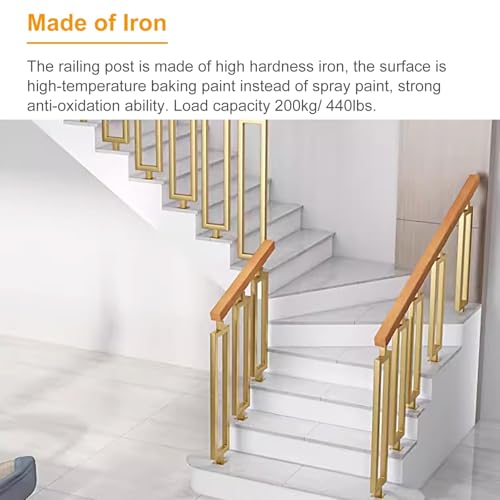 Soporte de pasamanos ajustable para escaleras con conector de espiga 3