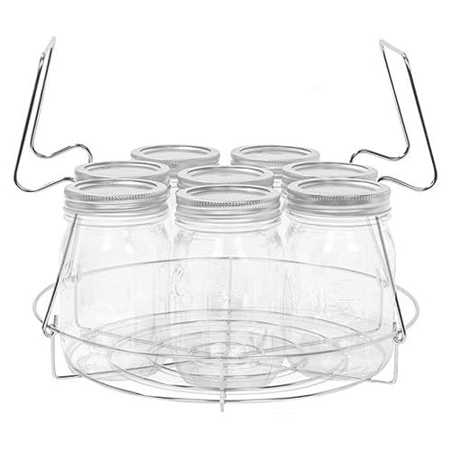 QANYEGN Canning Rack, Stainless Steel Canning Rack, Foldable Steel Handle Rack for Kitchen Tools Stock Pot Hot Water