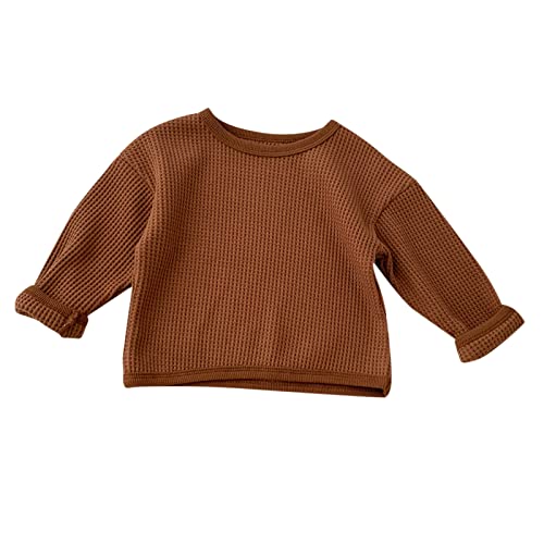 Baby Long Sleeve T-Shirt Boys Girls Long Sleeve Walf Checks T Shirt Solid Blouse Tops Pullover Boys Long Sleeve Tee