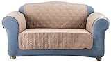 SureFit Quilted Loveseat Pet Throw/Slipcover, Taupe