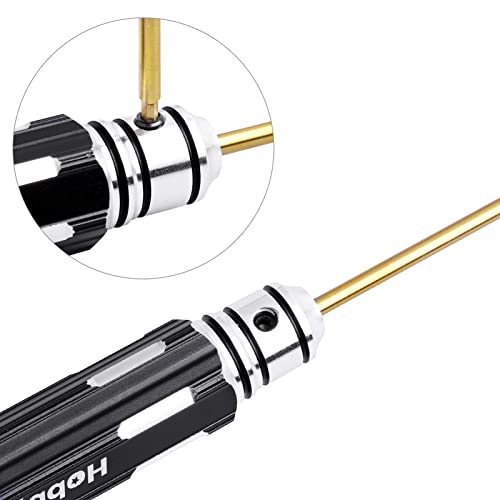Hobbypark 1.5Mm 2.0Mm 2.5Mm 3.0Mm Hex Screw Driver Set Titanium Hexagon Screwdriver Allen Wrench Tool Kit For Rc Car Multi-Axis Fpv Racing Drone Rc Quadcopter Helicopter Models #TOP2