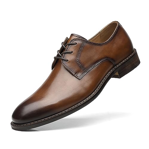 Image of Brown Leather Slip-On Loafers for Men by La Milano