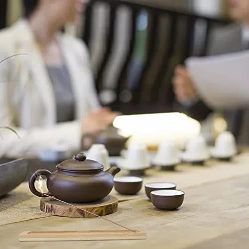 Yueton 4Pcs Traditional Vintage Bamboo Wooden Incense Stick Holder Wood Incense Tray Handmade Incense Burner With Ash Catcher For Aromatherapy, Meditation, Yoga, Home, Office, Hotel, Buddhist Temple #TOP3