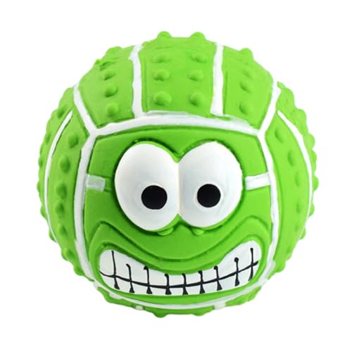 Dog Ball Toys – Squeaky Latex Face Balls, Funny Bouncy Chewing Toy, Pet Play Ball | Interactive Puppy Dog Toy, Stress-Relief Chew Accessory, Engaging Pet Exercise Equipment for Puppies Dogs Cats