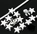 Produktbild Handarbeit-Lieblingsladen 100 Stück Metallperlen Sterne 6x6mm antiksilber Spacer Beads Charms sternenförmig Schmuck Schmuckherstellung Armbänder Ketten DIY-Arbeiten zum basteln und dekorieren