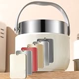 1500ml Thermo Lebensmittelbehälter für Erwachsene und Kinder, Vakuumisolierte Edelstahlschüssel mit Deckel, Auslaufsichere Lunchbox für Büro und Außenbereich (A)