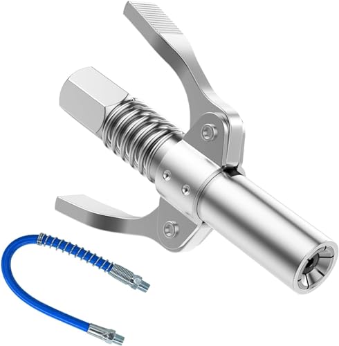 Fettpresse Kupplung, Fettpresse Adapter, Fettpumpe, G Fettpresse Mundstück Coupler, Fettpistolen Kupplung, Verriegelungszange für alle Fettpressen, Leichtes An-und Ausziehen Mit 30cm Schlauch Fettpresse Kupplung, Fettpresse Adapter, Fettpumpe, G Fettpresse Mundstück Coupler, Fettpistolen Kupplung, Verriegelungszange für alle Fettpressen, Leichtes An-und Ausziehen Mit 30cm Schlauch