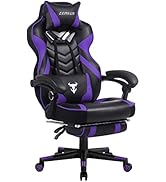 Zeanus Purple Gaming Chair for Adults Big and Tall Computer Gaming Chair Gaming Chair with Massag...