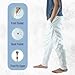 EPSCY Men's White Cotton Pajama Pants with Pockets – Soft Knit Sleep Pants with Spandex for Comfort – Available in S, M, L, XL