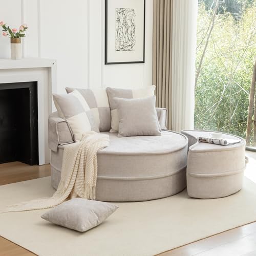Sofá cama para salón y dormitorio estilo boneless sofá con cojines 8