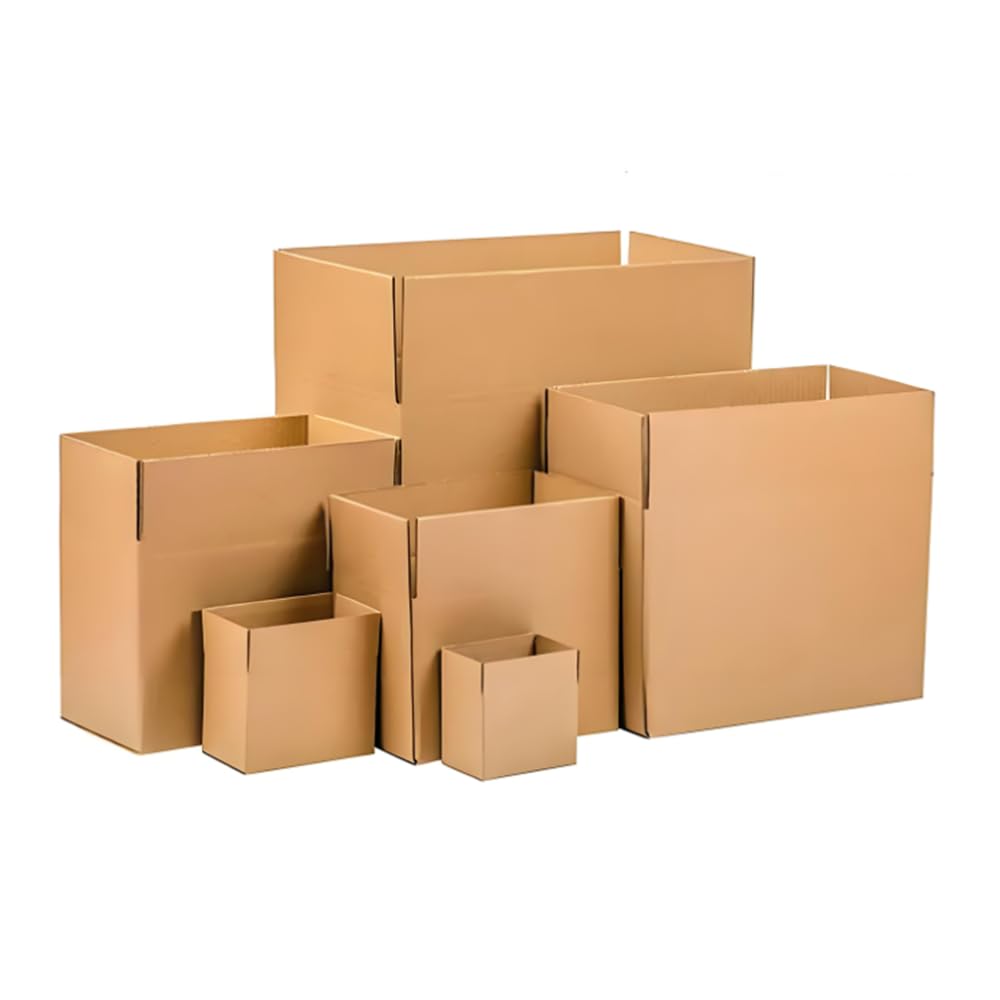 YIJIA | 12 Cajas de Cartón | Cajas Multiusos, Mudanza, Embalaje, Almacenaje | Color MARRÓN (Tamaño 40x30x25CM)