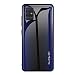 Produktbild Toppix kompatibel mit Samsung Galaxy A51 5G Hülle, Handyhülle TPU Bumper + Backcover aus 9H Panzerglas mit Carbon Gradient Design, Schutzhülle Case Cover für Samsung Galaxy A51 5G, Blau