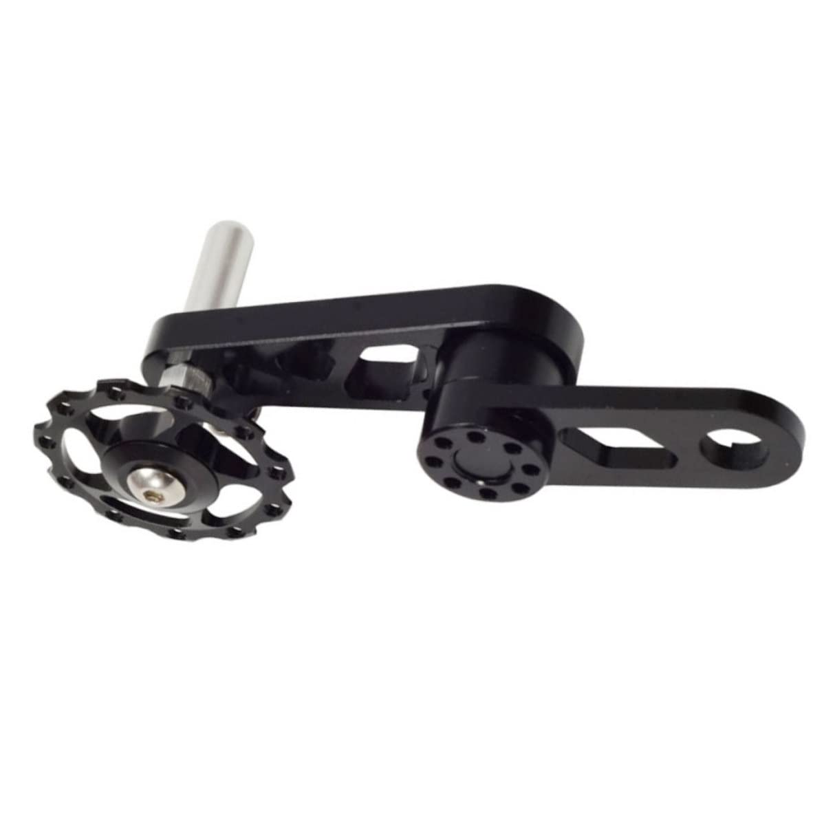 Cakeeyum Black Chain Tensioner Single Speed Bike Adjuster Converter Guide Aluminium Alloy For Mtb Folding Bicycle Mtb Chain Tools Tensioner Single Speed Adjuster