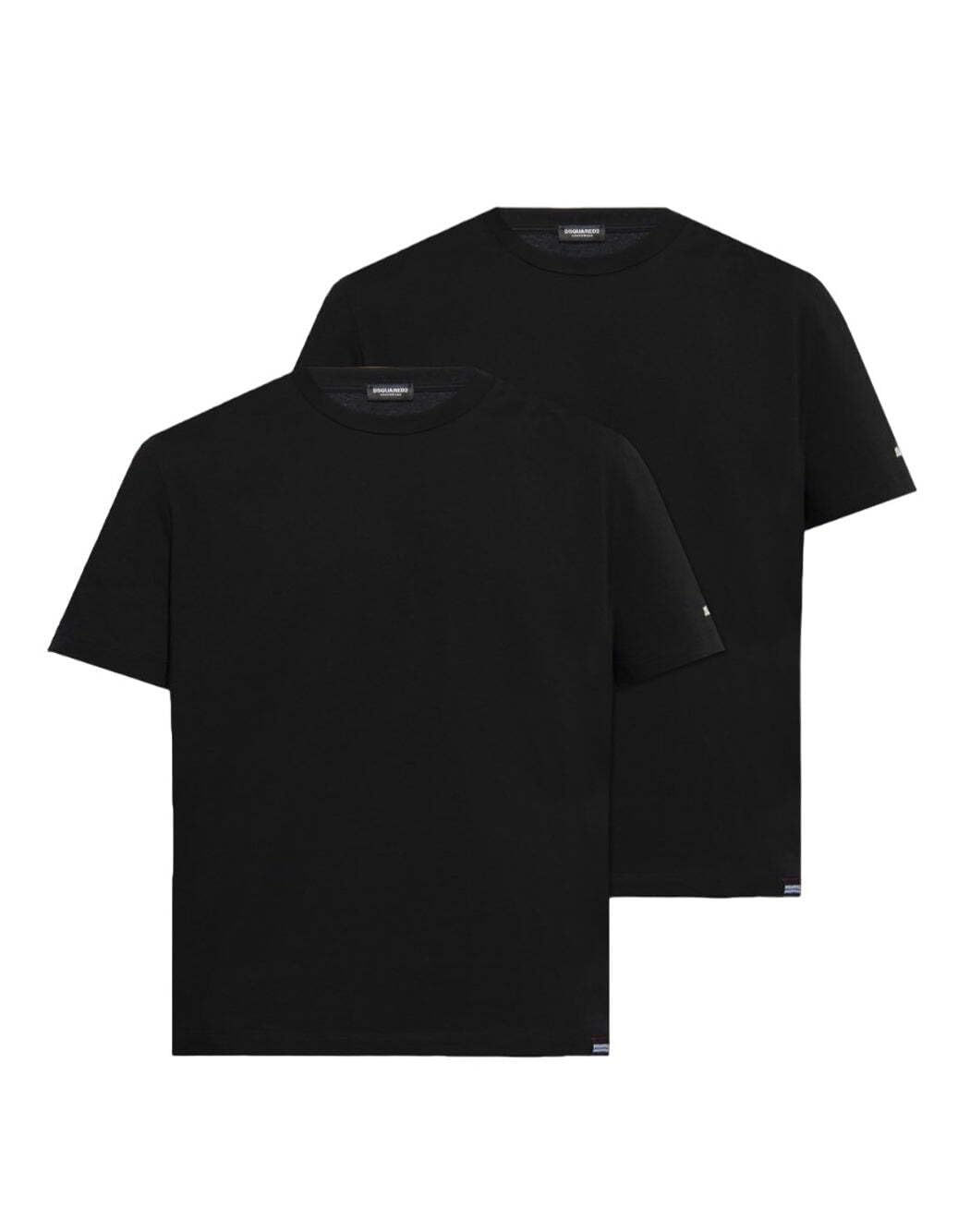 DSQUARED2 tshirt nera sottogiacca - nero, m