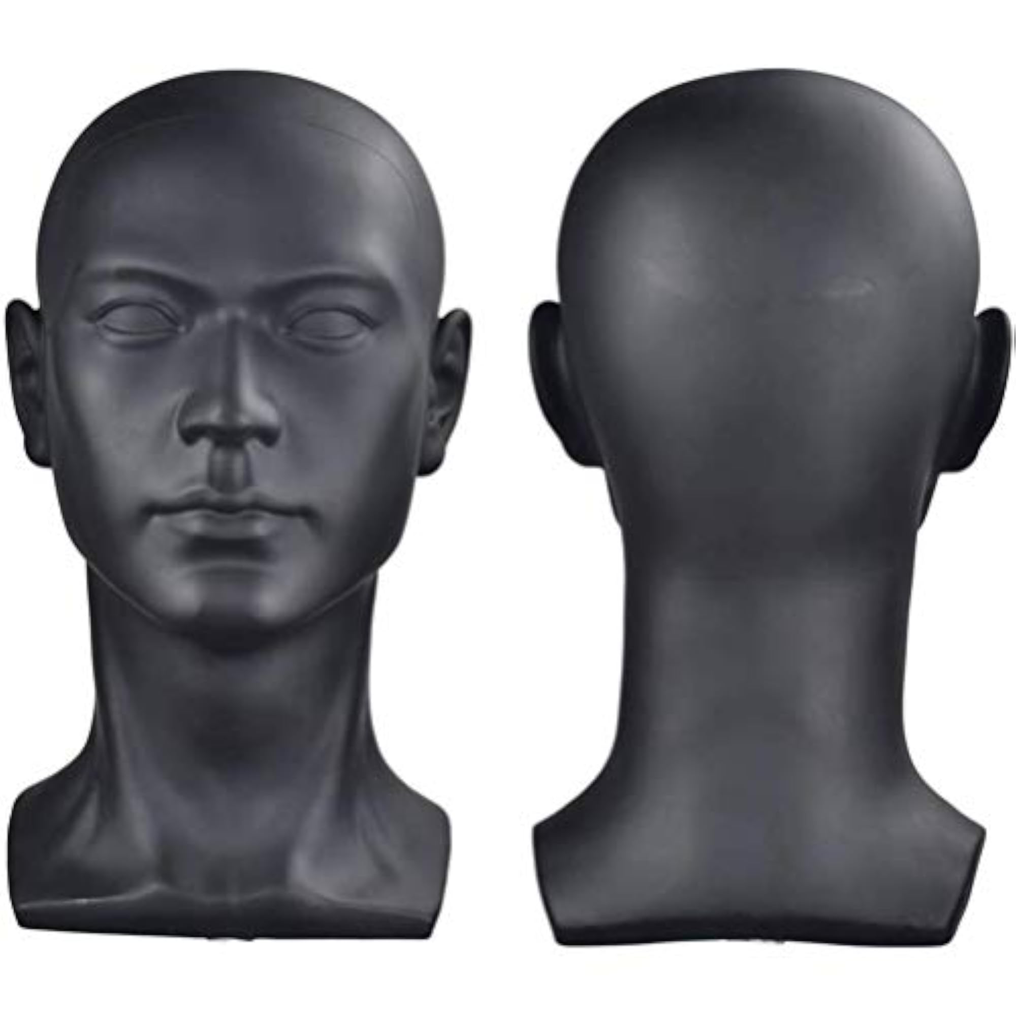 Black Male Mannequin Head Display Stand for Wigs and Accessories