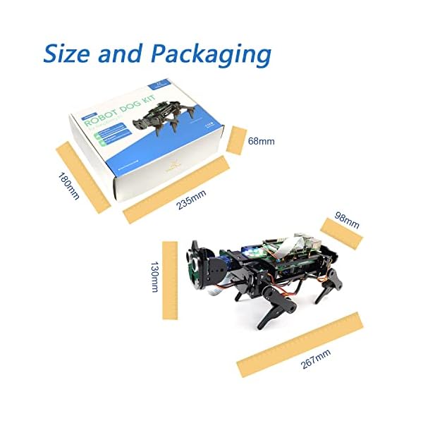 Freenove Robot Dog Kit for Raspberry Pi 4 B 3 B+ B A+, Walking, Self Balancing, Ball Tracing, Face Recognition… - Imagen 8