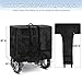 Rileytee Foldable Wheelchair Travel Bag for Airplane,Heavy Duty 600D Waterproof Dustproof Portable Folding Electric Wheelchair Covers for Travel (25''W x 18''D x 15'' H x Skirt 30