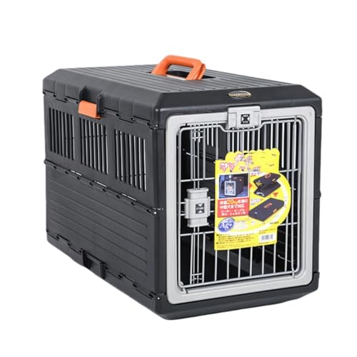 折りたたみ 犬 猫 クレート コンテナ ハウス ケージ ハードキャリー ハードケース 折り畳み キャリーバッグ キャリーケース プラスチック お出かけ 帰省 旅行 病院 通院 移動 防災 避難 通気性良好 収納ポケット付き 折りたたみ式 持ち運び便利 軽量