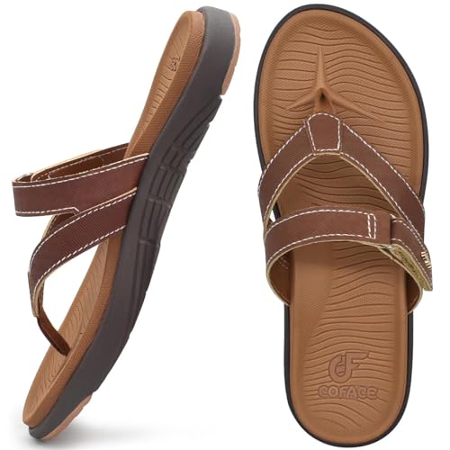 Image of COFACE Womens Orthopedic Flip Flops Arch Support Yoga Walking Thong Sandals