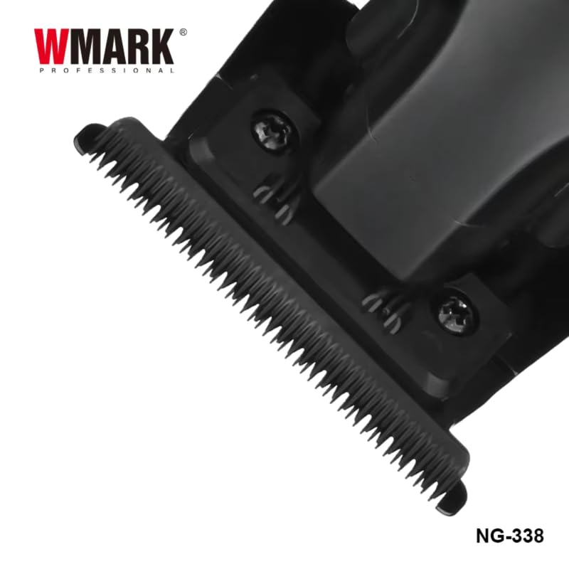 Image of WMARK NG-338 Ultra-Premium Professional 0 Gapped 7000 RPM 2 Outlining for Barbers 0mm balding Shape up Stainless steel DLC fix and Ceramic moving Blade Zinc Alloy Body 180-Minute Runtime, Model 2
