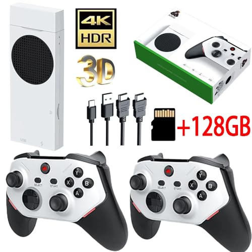 Image of M88 Retro Game Console Retro Game Stick,20000+ Video Games,30+ Emulators,Support 4-Player Online Battles,4K HDMI Arcade Gaming Console with Dual 3D Rocker Plug and Play Emulator Console for TV (128G)