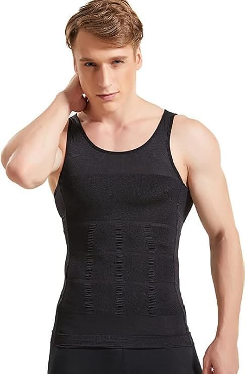 UnVTummy Tucker Vest for Men Tummy Control Undershirt Abs Abdomen Slim Stretchable Vest Compression Tank Top || Slim Vest Compression Slimming Body Shaper Vest for Gym