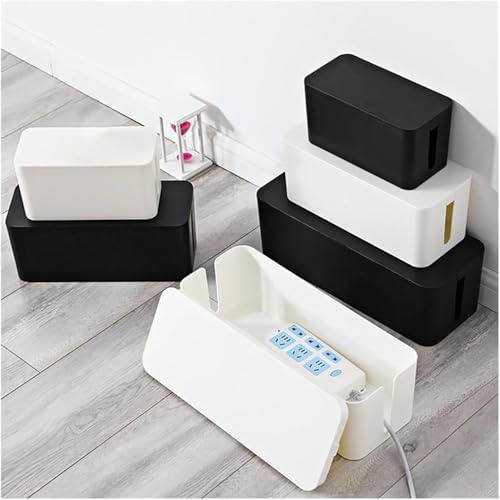 Boîte de rangement pour multiprises blanche M avec capuchon amovible antidérapant