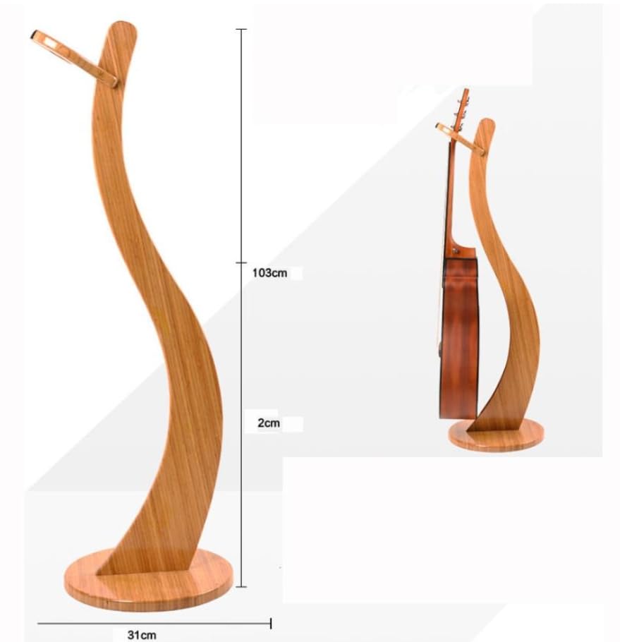 Luminexia Soporte Guitarra,Soporte Guitarra electrica,Original Wooden Acoustic Electric Guitar Stand – Handmade from Mahogany,Guitarra acústica de Madera,Apto para Ukelele,violín y Guitarra,Colgantes