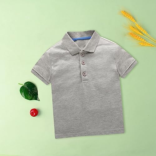 Boys Infant and Toddler Organi𝚌 Cotton Short Sleeve Crew Neck T-Shirts Toddler Layering Tee Tops Cotton Tees4