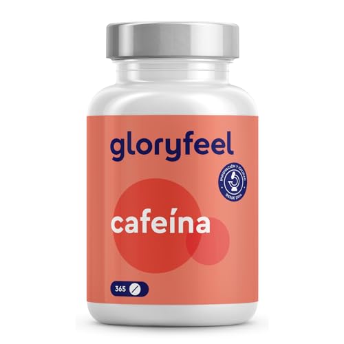 Cafeína Anhidra Pura - 365 Tabletas para 1 año - 200mg por tableta - Estimulante natural en altas...