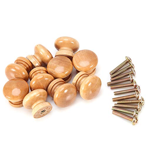 Reviews y listado de Perillas para puertas de madera tabla con los diez mejores. 37 10 piezas de perillas de madera naturales para manijas de cajones para gabinete armario puerta armario(33MM)
