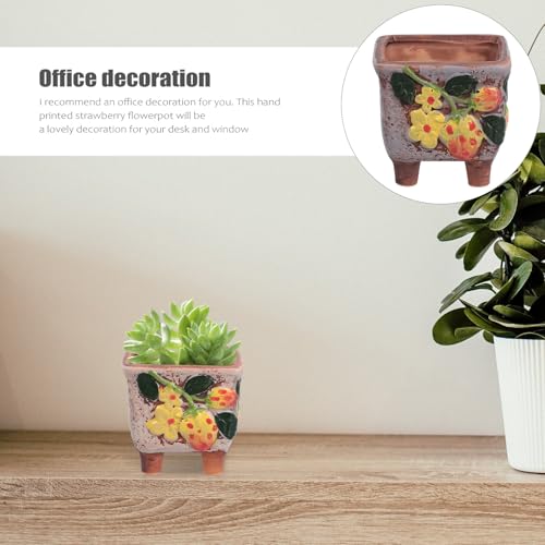 Pots de fleurs en céramique peints à la main DOITOOL pour salon chic - 3