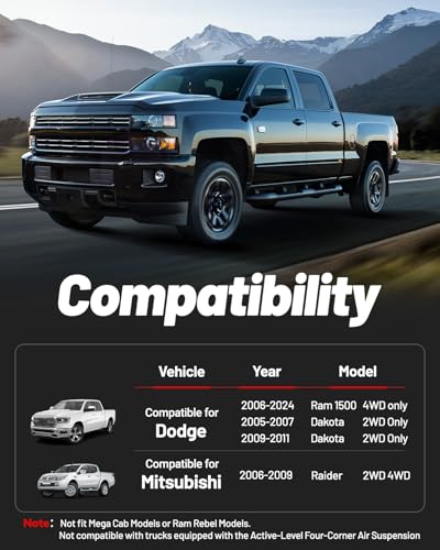 Image of EVIL ENERGY 2.5 inch Leveling Lift Kit Compatible with 2006-2024 Ram 1500 (4WD Only), 2005-2007,2009-2011 Dakota (2WD Only), 2.5 inch Front Suspension Forged Strut Spacers Black