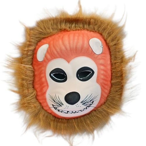 Image of PoPo Toys Animal Lion Face Mask for Kids | Party Supplies for an Animal Themed Halloween /Holi | Pack of 1 (Any One