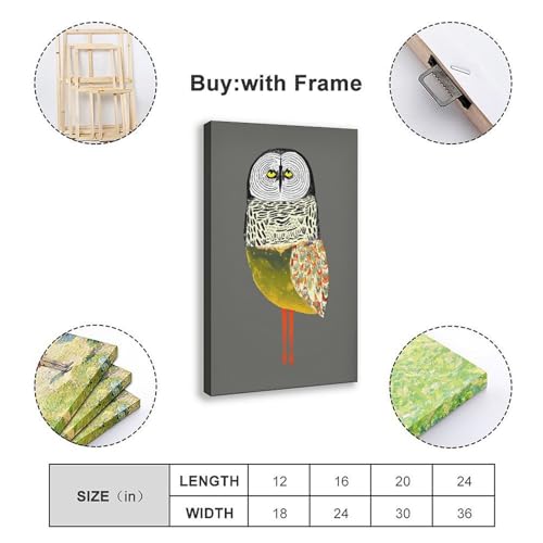 Poster hibou grand format 60x90cm idéal pour bureau et salon - 2
