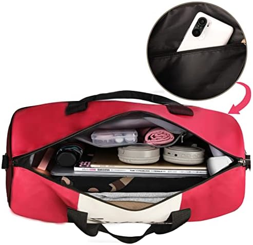 MEL JUN Gym Bag Sports Fitness Workout Duffels Bag for Man and Woman Water Resistant Weekend Travel Bag Yoga Tennis Bag (Pink)
