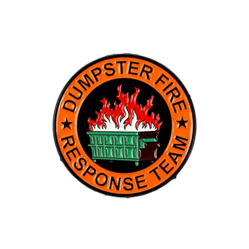 Dumpster Fire Response Team Trash Fire Sarcastic Brooch Pin, Office DarkHumor Enamel Pin, Funny Gift For Team Leader Boss Coworker, Chaos Coordinator Lapel Badge, Sarcasm Brooches, Funny Work Accessories
