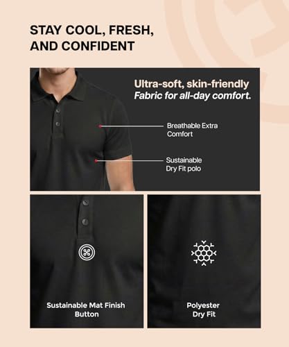 Image of Scott International T Shirt for Men | Polo T-Shirt for Man | Plain Casual Stylish | Half Sleeve | Mens Polyester Dry Fit Collar Polo Tshirts for Men, Quick Drying & Breathable Fabric, Gym Wear Tees