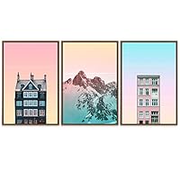 SIGNWIN Framed Canvas Wall Art Scenery Canvas Prints Home Artwork Decoration for Living Room,Bedroom - 16