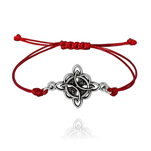 Pulsera Nudo de Bruja en plata con hilo rojo - Este es un modelo ajustable,...