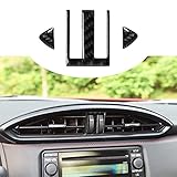 SUNBREATH Real Carbon Fiber Central Control Air Conditioner Outlet Sticker Interior Accessories...