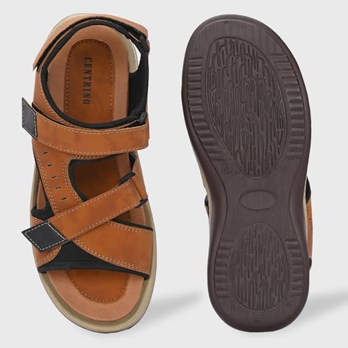 Image of Centrino Men's Sandal |leather sandals for office |New Fashion sandals for Men|Grip Insole for Stability | Comfortable Men Sandal with Premium Comfort & Quality (2029)