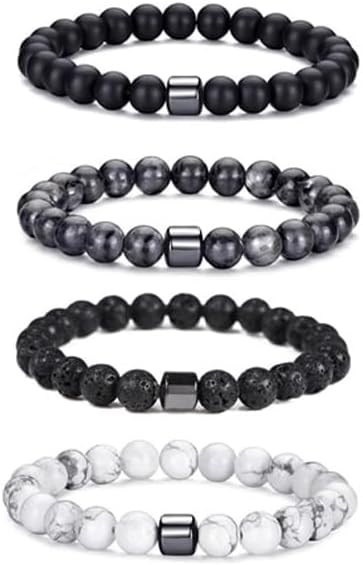 Histone Germanium Lymphatic Detox Bracelet For Women, Natural Stone Beads Layered Lymphatic Drainage Health Energy Healing Bracelets Adjustable Crown Beaded Gift Jewelry