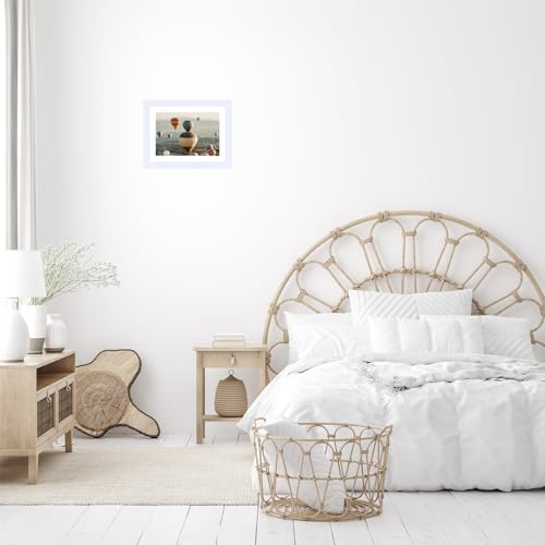Image of JCJMY 5x7 Picture Frame White with 4x6 Mat for Wall Hanging or Tabletop, Display Photo 4x6 with Mat or 5x7 Without Mat, 5 by 7 Wall Gallery Poster Photo Frame with Shatter Resistant Plexiglass, White