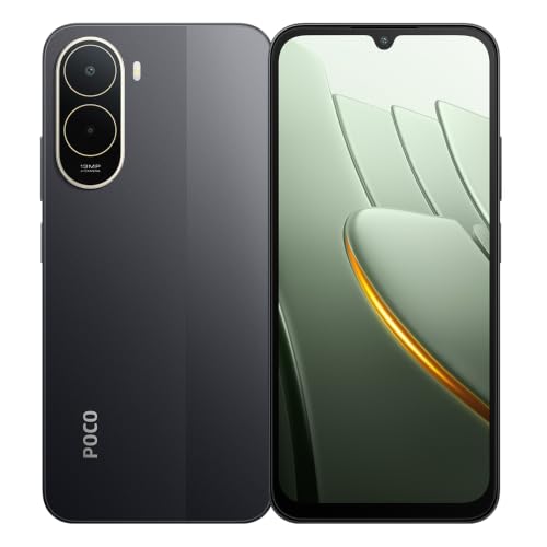 XIAOMI POCO C81 Pro 4G Smartphone 4GB +128GB Powerful Octa-Core Processor Immersive 6.9" Display Massive 6000mAh (tipo) Batteria 13MP AI Dual Camera, Charger Included (Black)