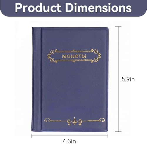 Álbum para monedas de gran capacidad, color azul, para coleccionistas y organización de hobbies miniatura 3