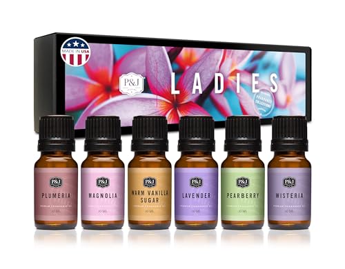 P&J Trading Fragrance Oil | Ladies Set of 6 - Scented Oil for Soap Making, Diffusers, Candle Making, Lotions, Haircare, Slime, and Home Fragrance