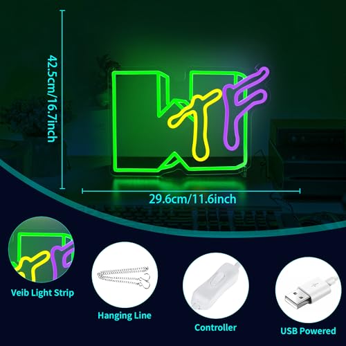 Image of Neon Sign, HSJNJKFU Neon Signs for Wall Decor Led Beer Bar Signs for Man Cave Room Decor Gift Light Up Sign USB Powered